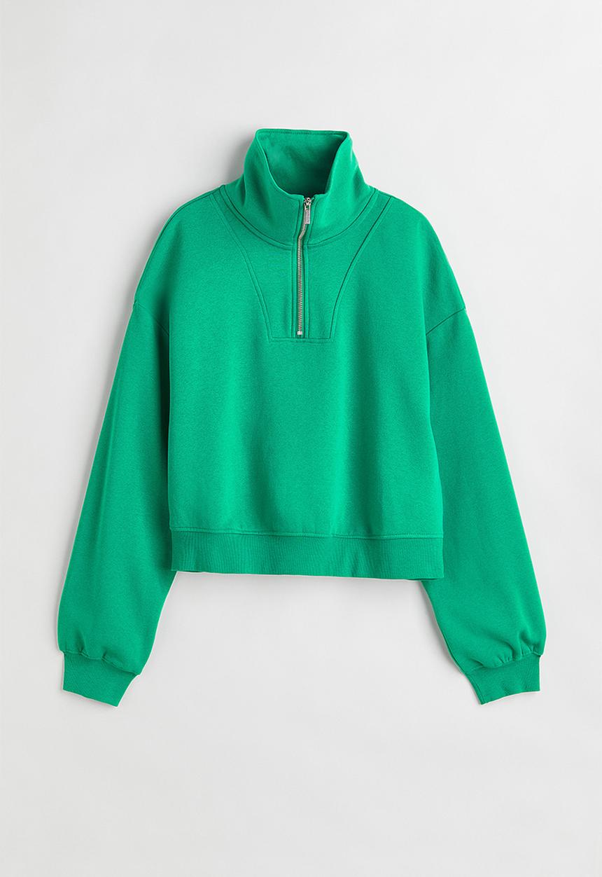 H&M - Zip-top sweatshirt - green