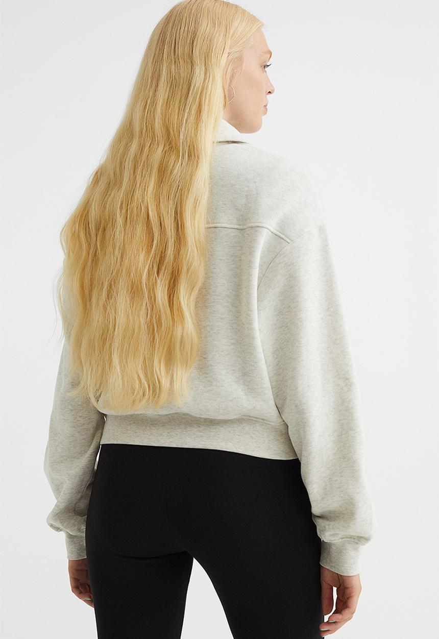 H&M - Zip-top sweatshirt - light grey marl