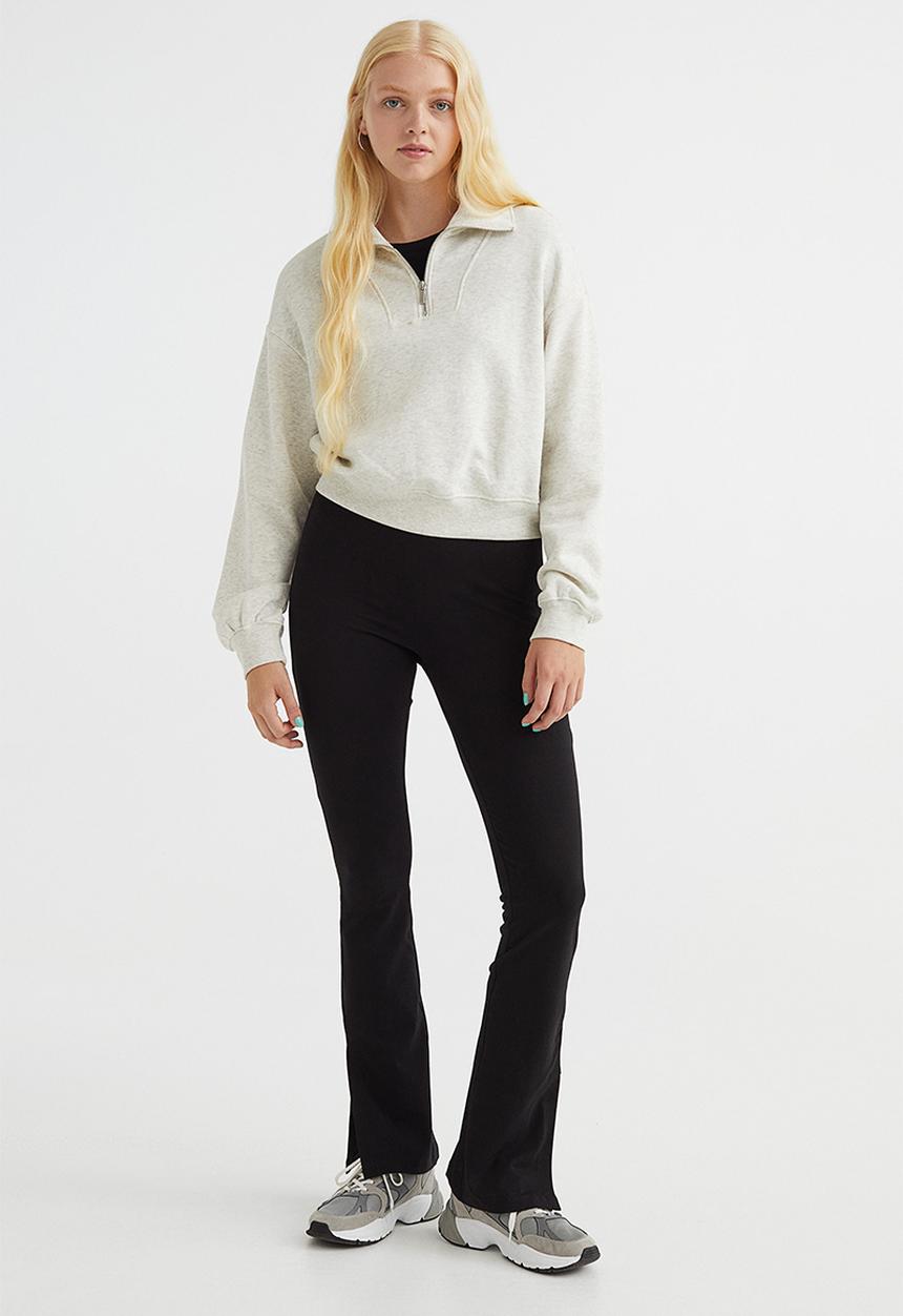 H&M - Zip-top sweatshirt - light grey marl