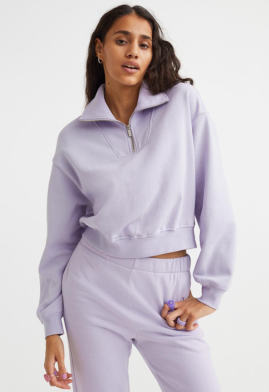 H&M - Zip-top sweatshirt - light purple