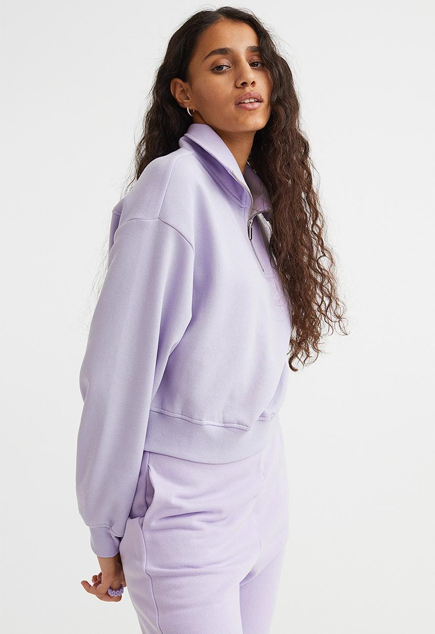 H&M - Zip-top sweatshirt - light purple