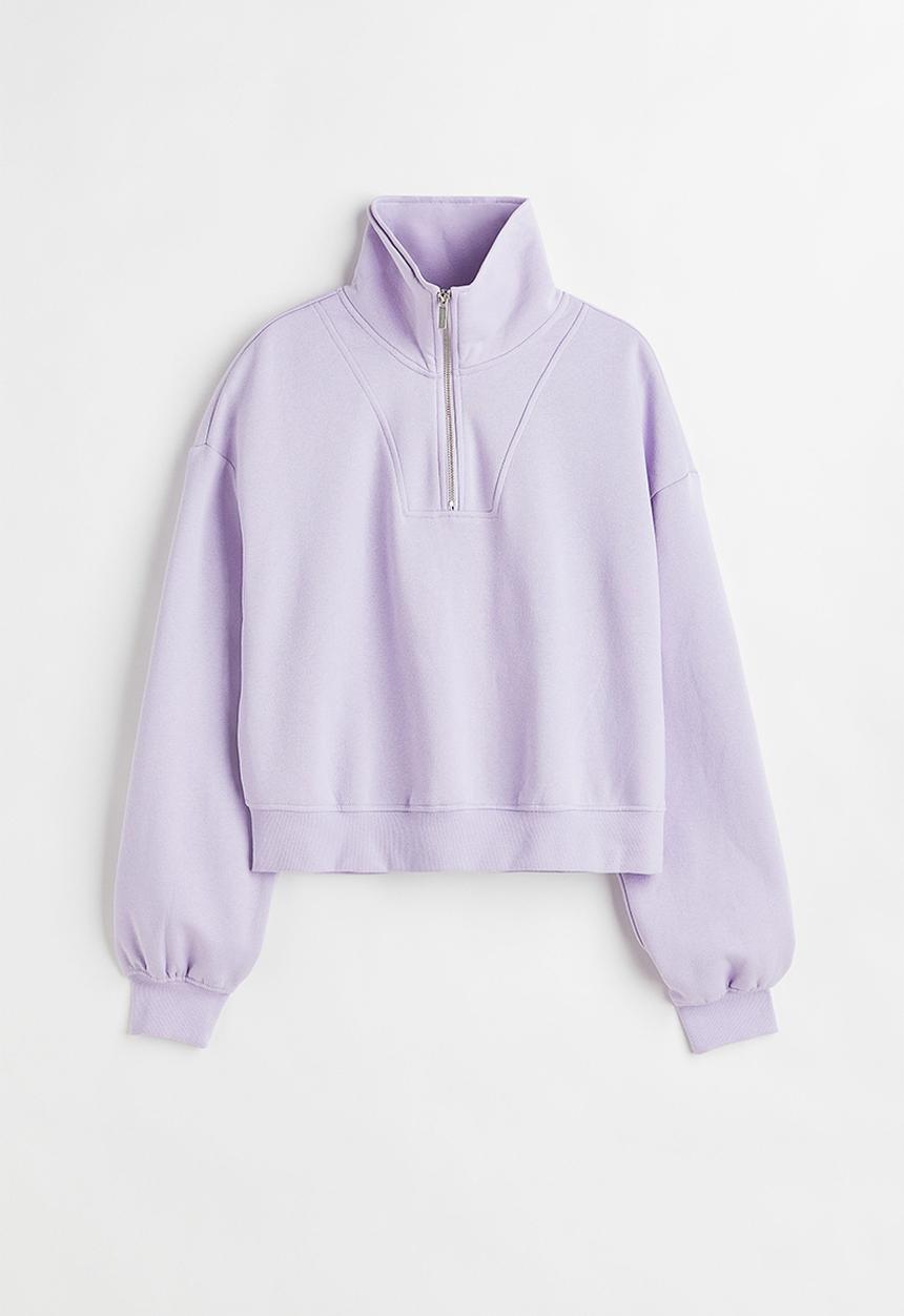 H&M - Zip-top sweatshirt - light purple