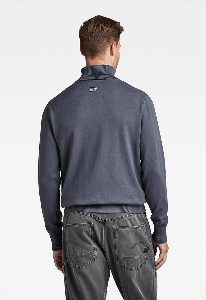 G-STAR - Premium core turtle knit - fantem blue