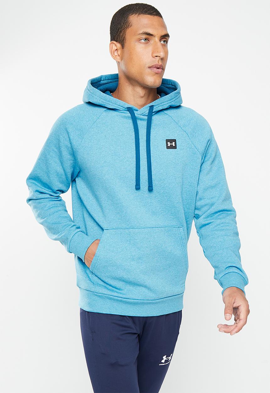 Under Armour - Ua rival fleece hoodie - petrol blue light heather