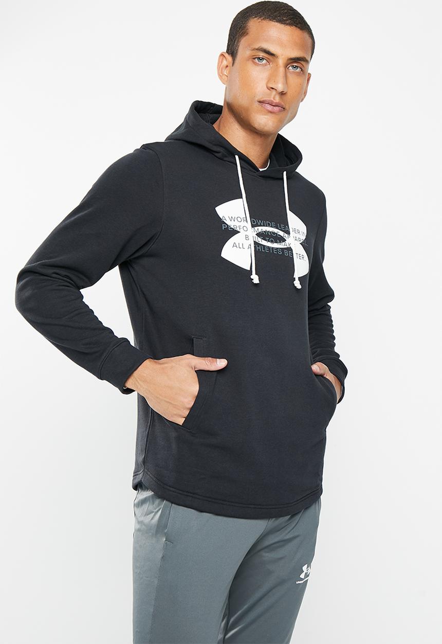 Under Armour - Ua rival terry logo hoodie - black