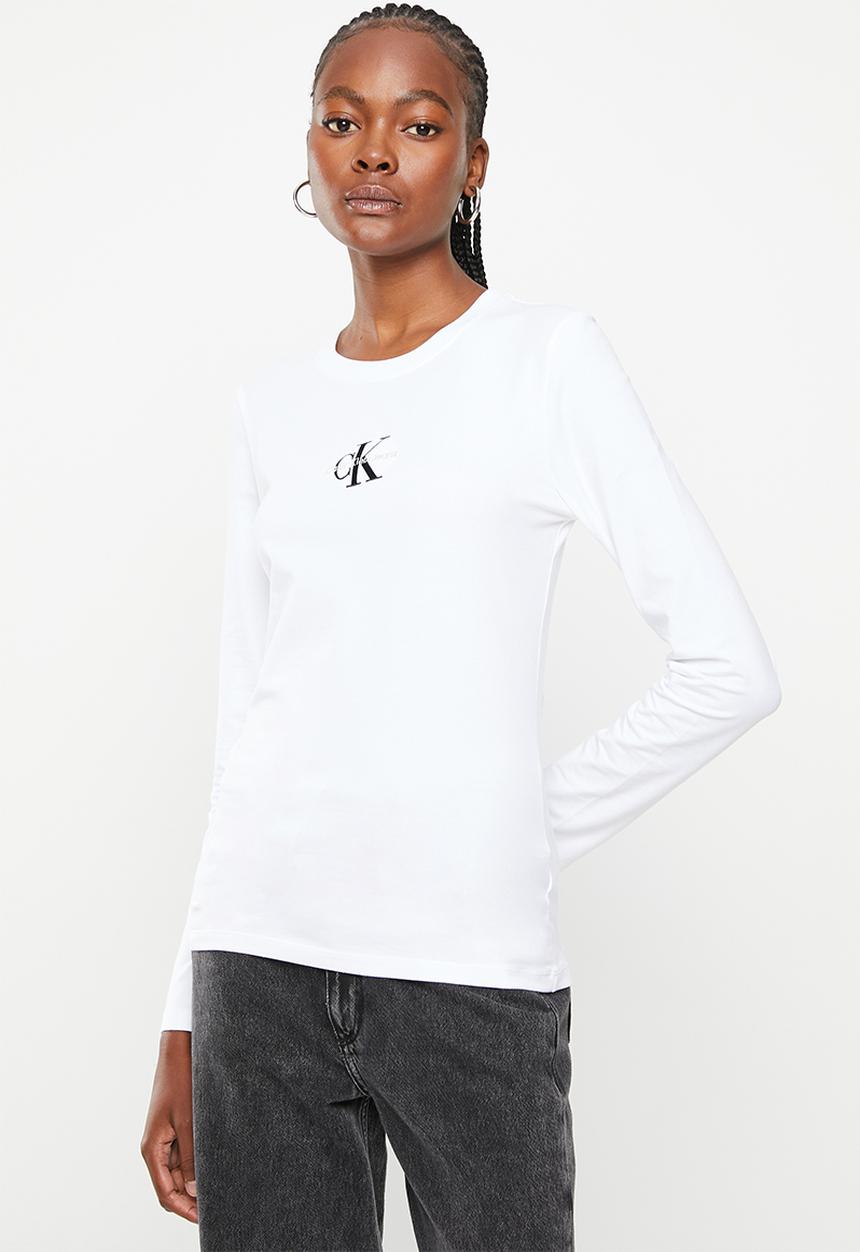 Calvin Klein - Monogram logo long sleeves - bright white