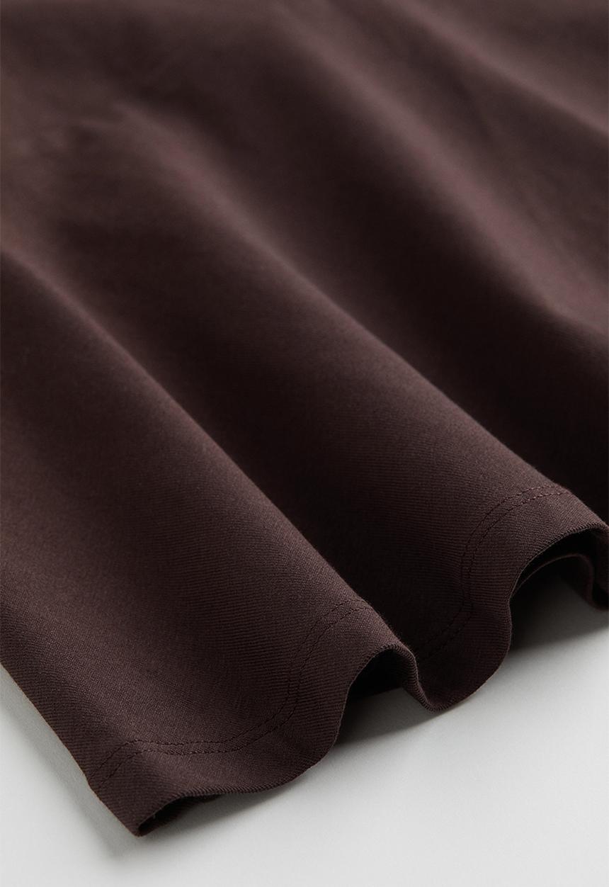 H&M - Flared cotton jersey skirt - dark brown