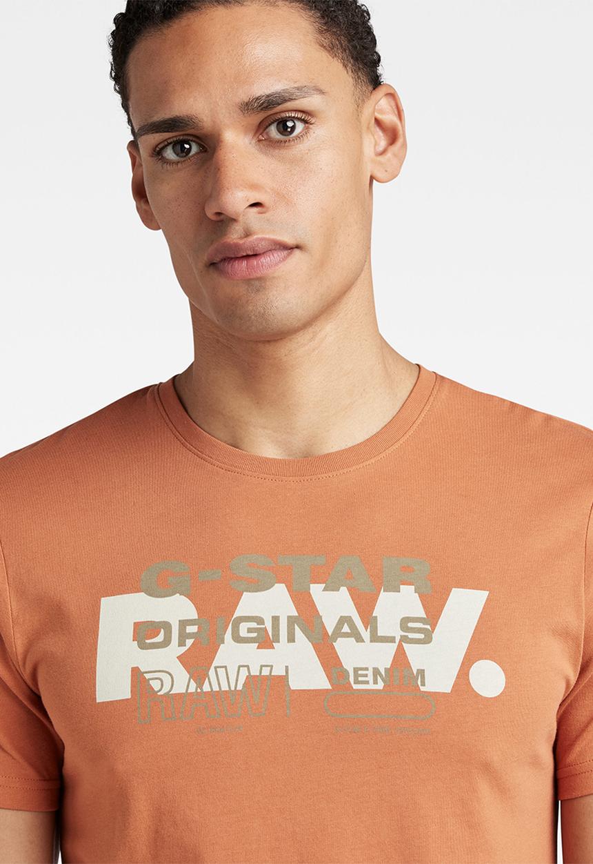 G-STAR - Raw originals slim r t - autumn leaf