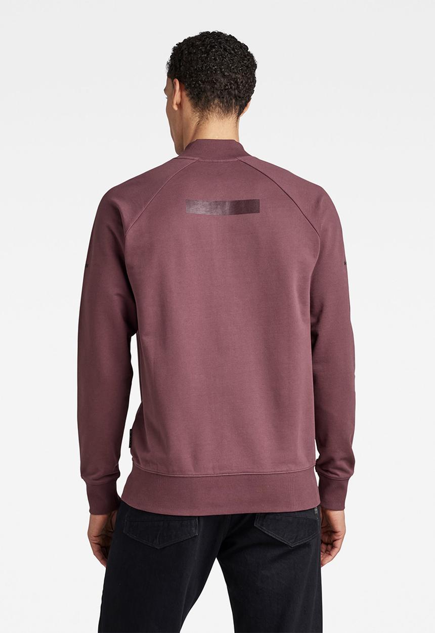 G-STAR - Bomber tweeter half zip long sleeve - vineyard wine