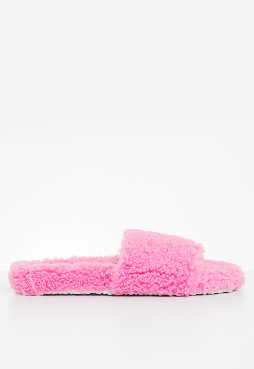 Cotton On - Teddy slipper slide - prism pink