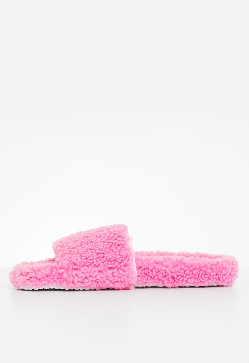 Cotton On - Teddy slipper slide - prism pink