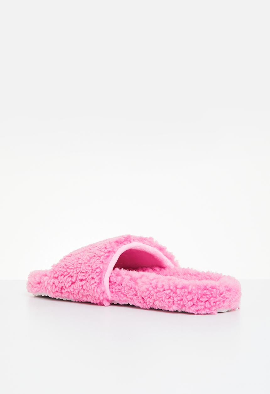 Cotton On - Teddy slipper slide - prism pink