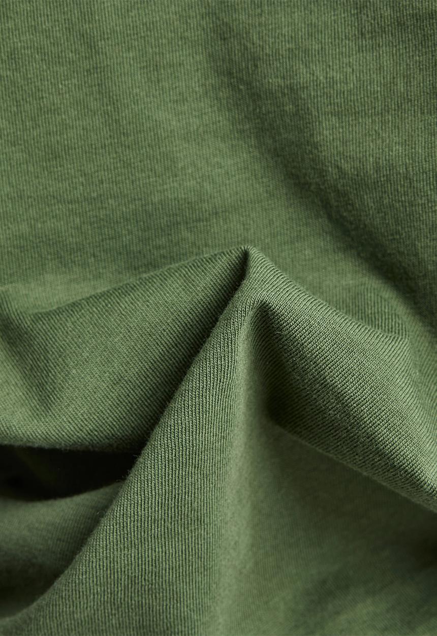 G-STAR - Back double logo tape r t long sleeve - dk nuri green