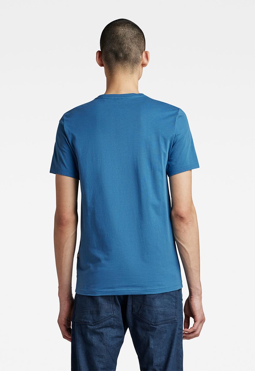 G-STAR - Typography raw slim r t - retro blue