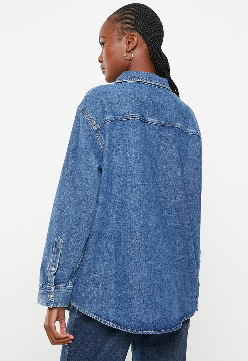 Calvin Klein - Utility shirt jacket - denim dark