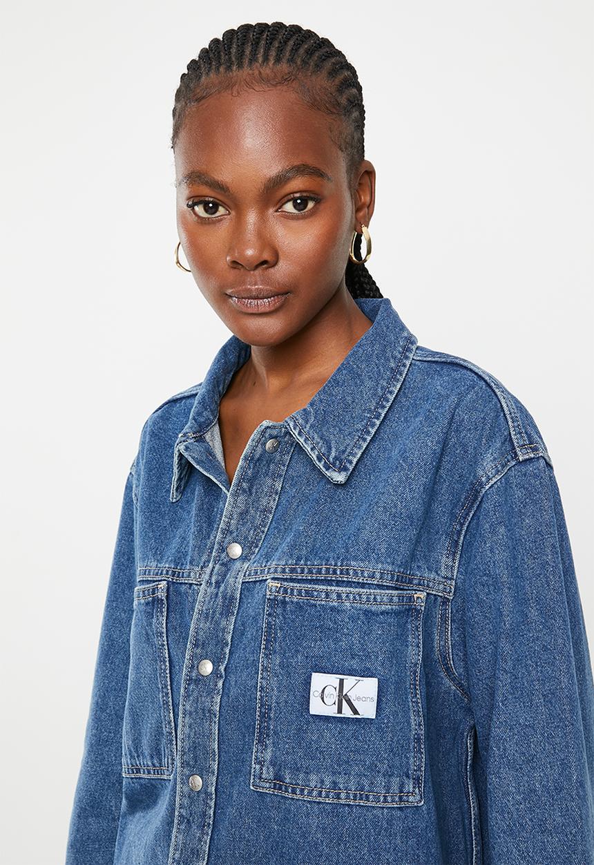 Calvin Klein - Utility shirt jacket - denim dark