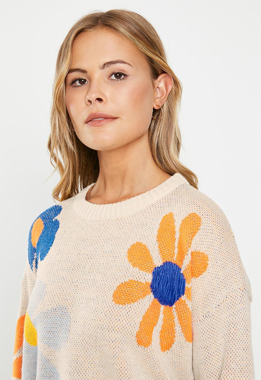 Cotton On - Everyone daisy sweater - placement floral 