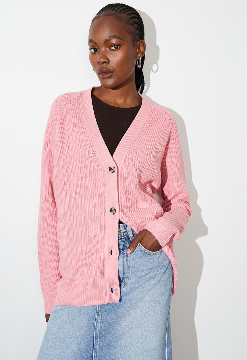 Longer length cardi - pink