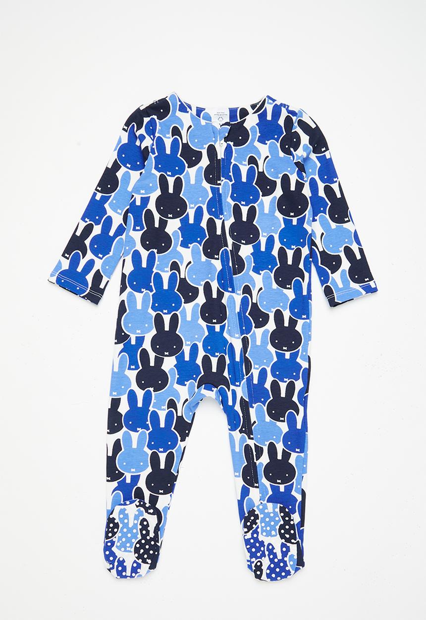Cotton On - The long sleeve zip romper - lcn-lcn miff vanilla/blue mono miffy