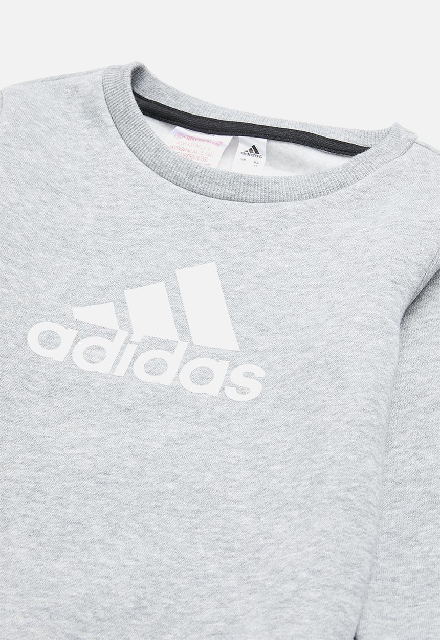 adidas Performance - I bos logo jog - medium grey heather/white