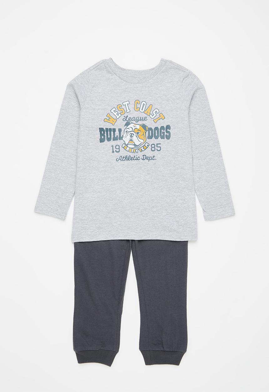 Superbalist - Boys winter pyjama set - grey melange/charcoal