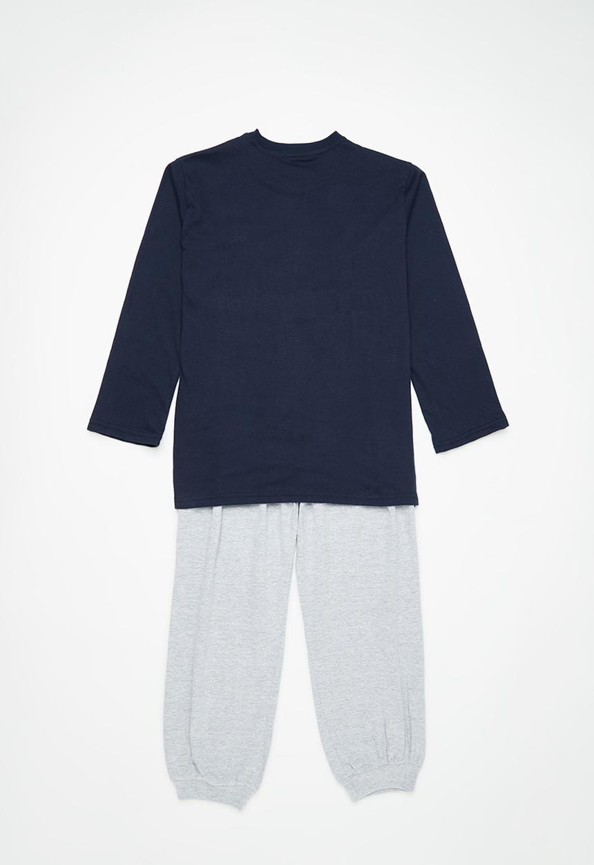 Superbalist - Boys nasa pyjama set - navy/grey melange