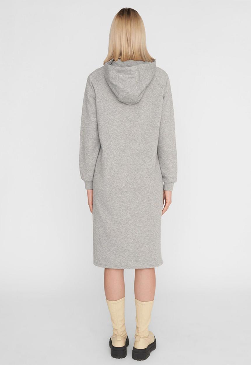 Noisy May - Helene long sleeve sweat dress - light grey melange