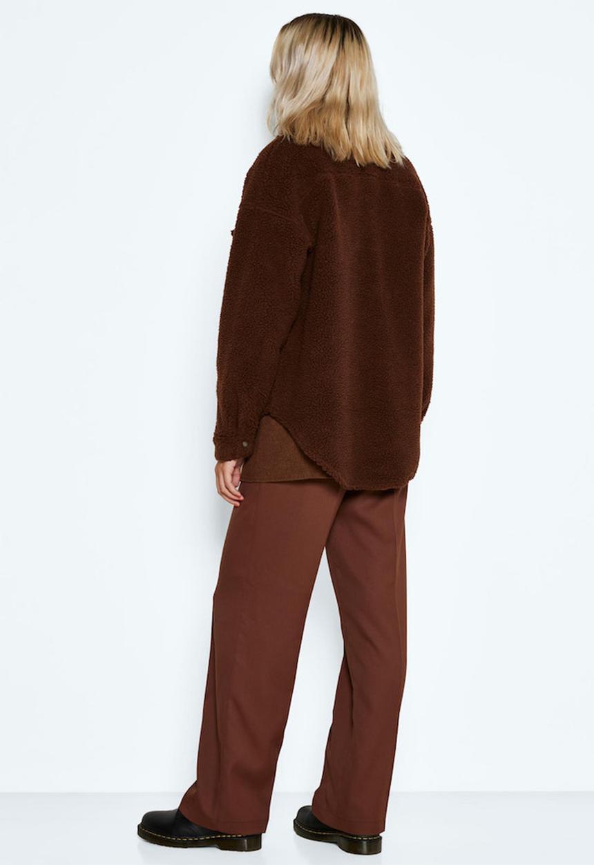 Noisy May - Sakiran long sleeve long shacket  - pinecone