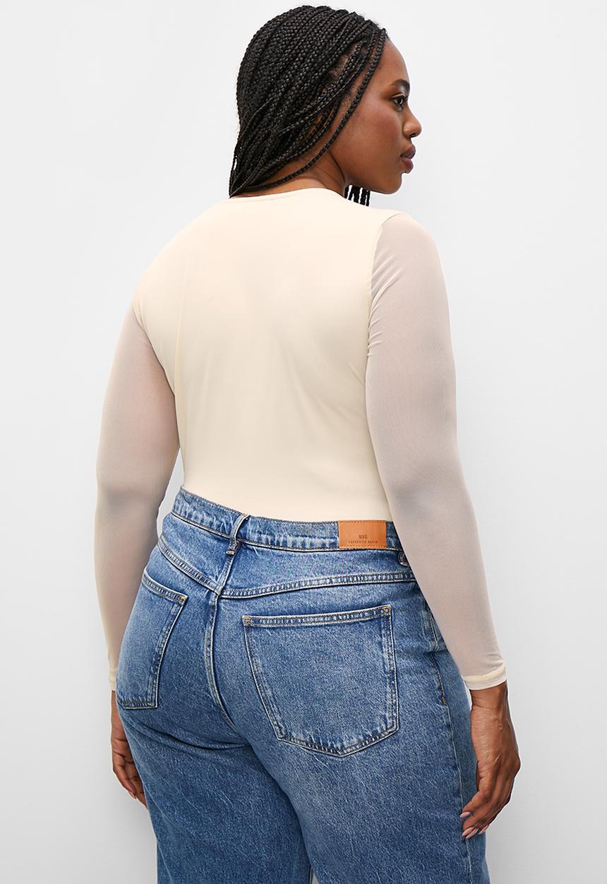 Superbalist - Mesh sleeve bodysuit - shifting sand