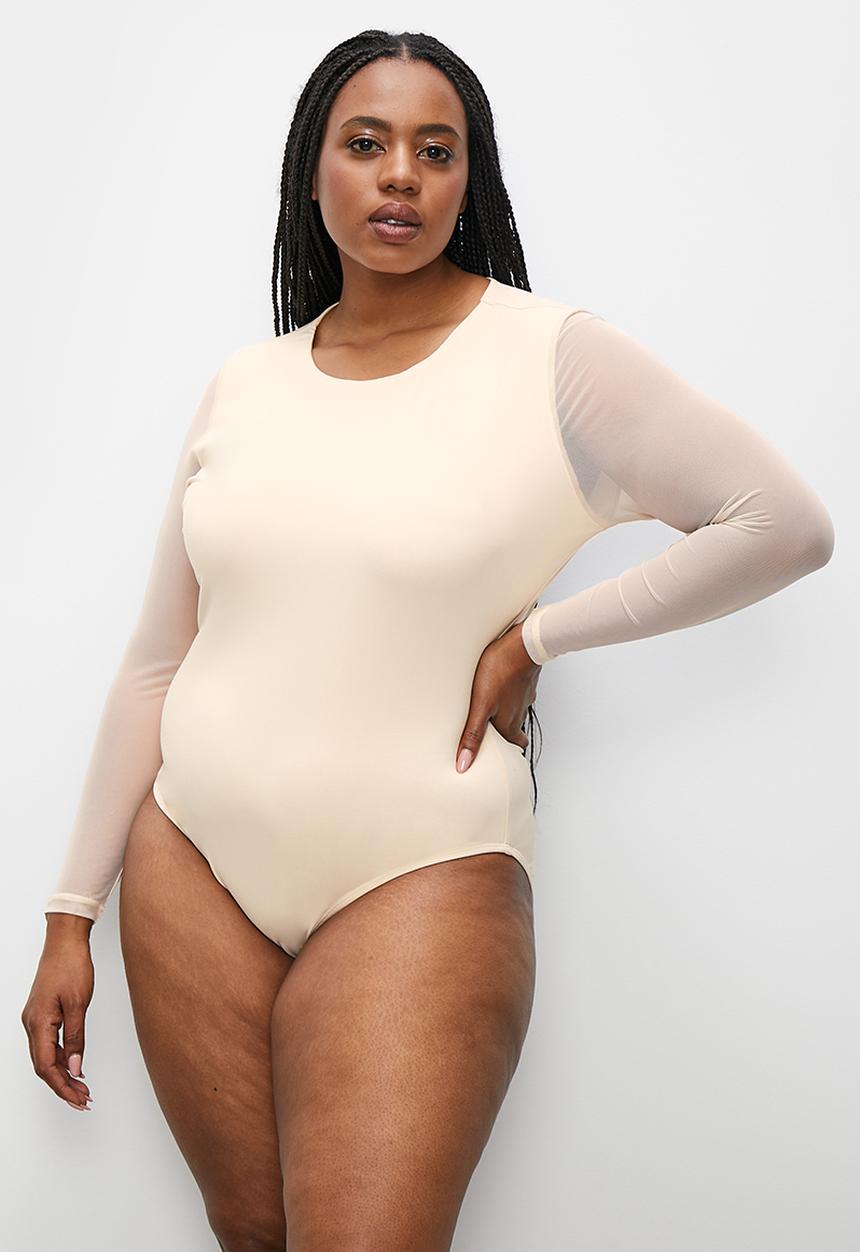 Superbalist - Mesh sleeve bodysuit - shifting sand