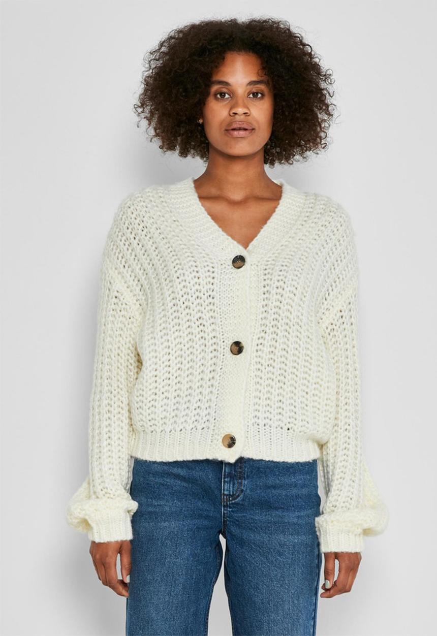 Noisy May - Steve long sleeve knit cardigan  - sugar swizzle