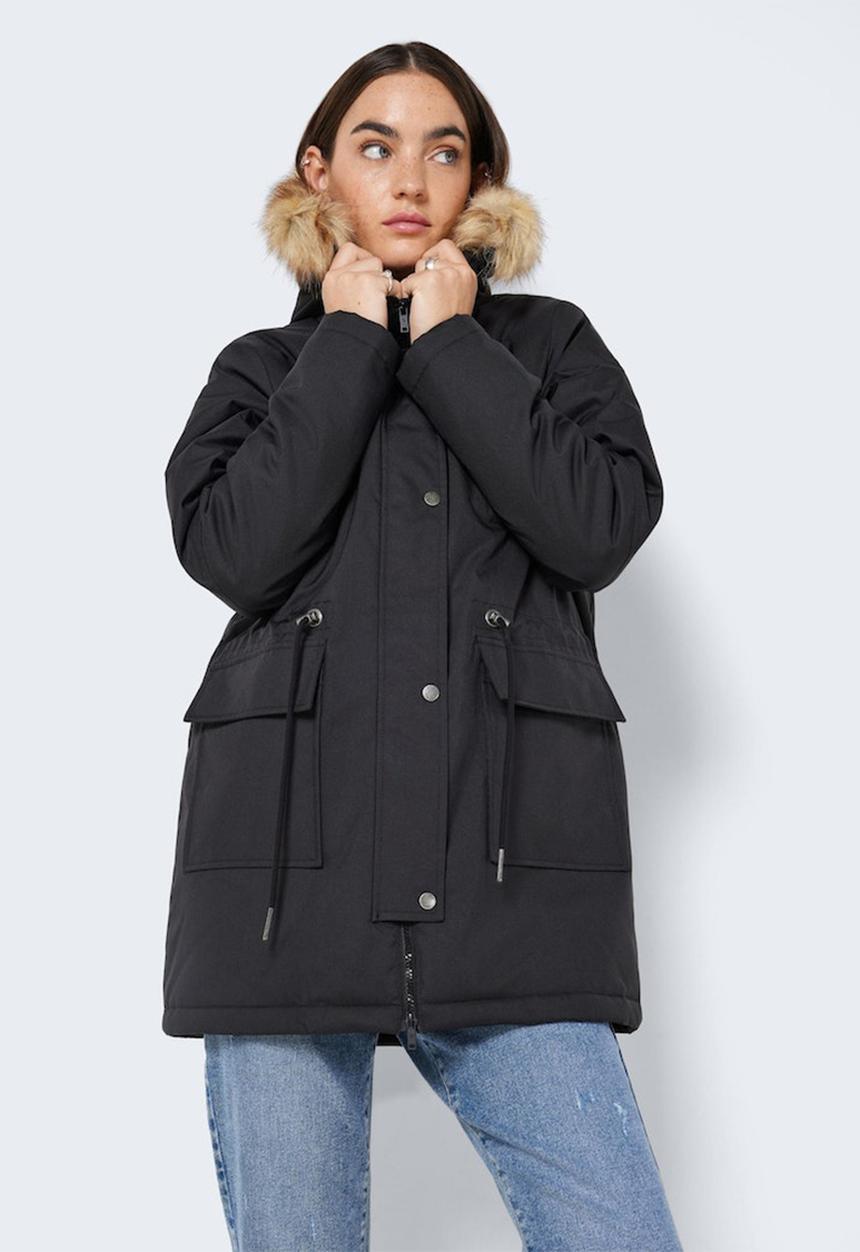 Noisy May - Molly long sleeve parka - black