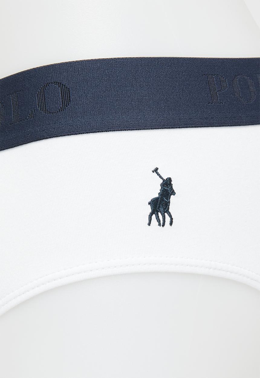 POLO - Men basic knit brief 3 pack - white