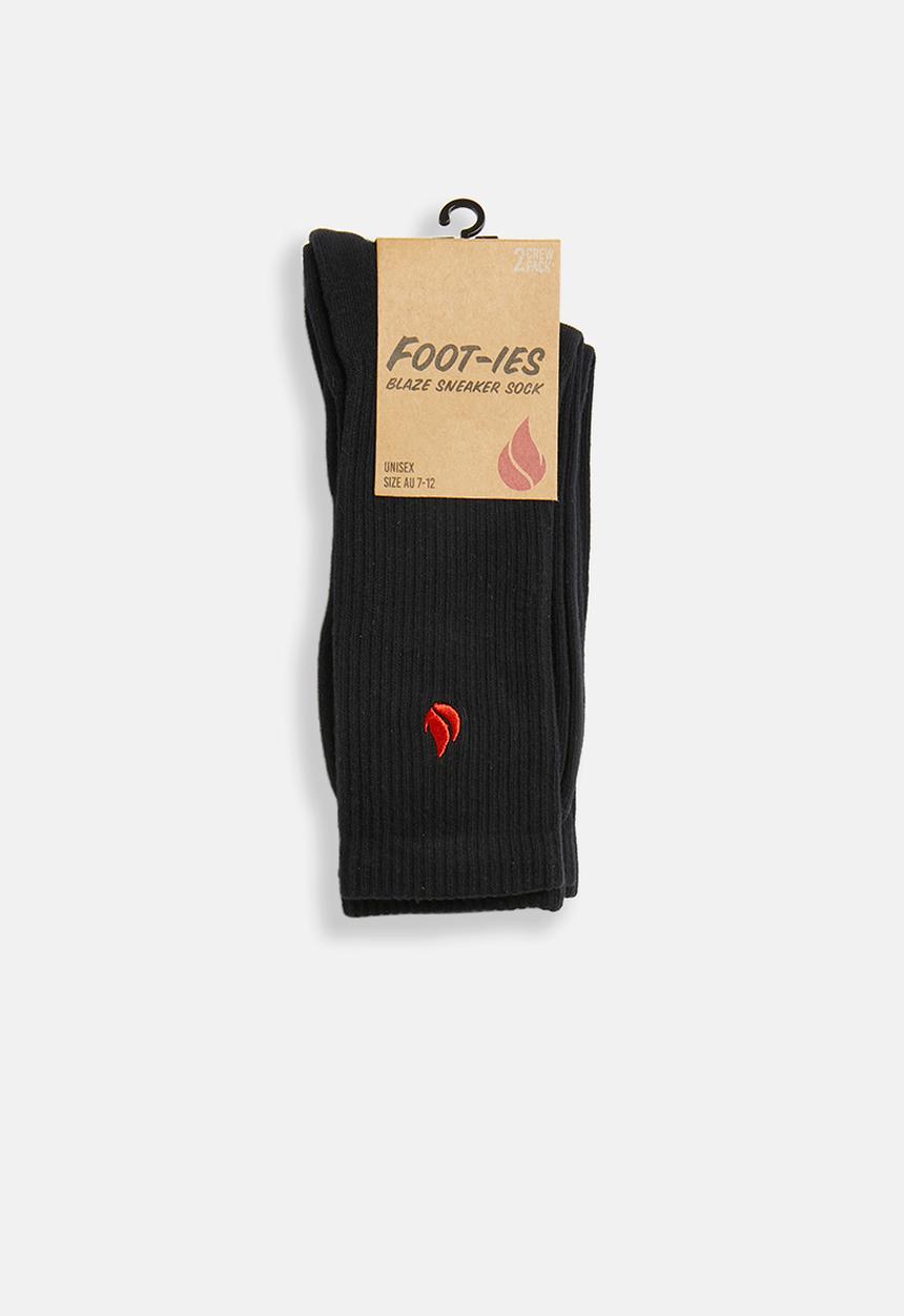 Foot-ies - Blaze 2 pack - black
