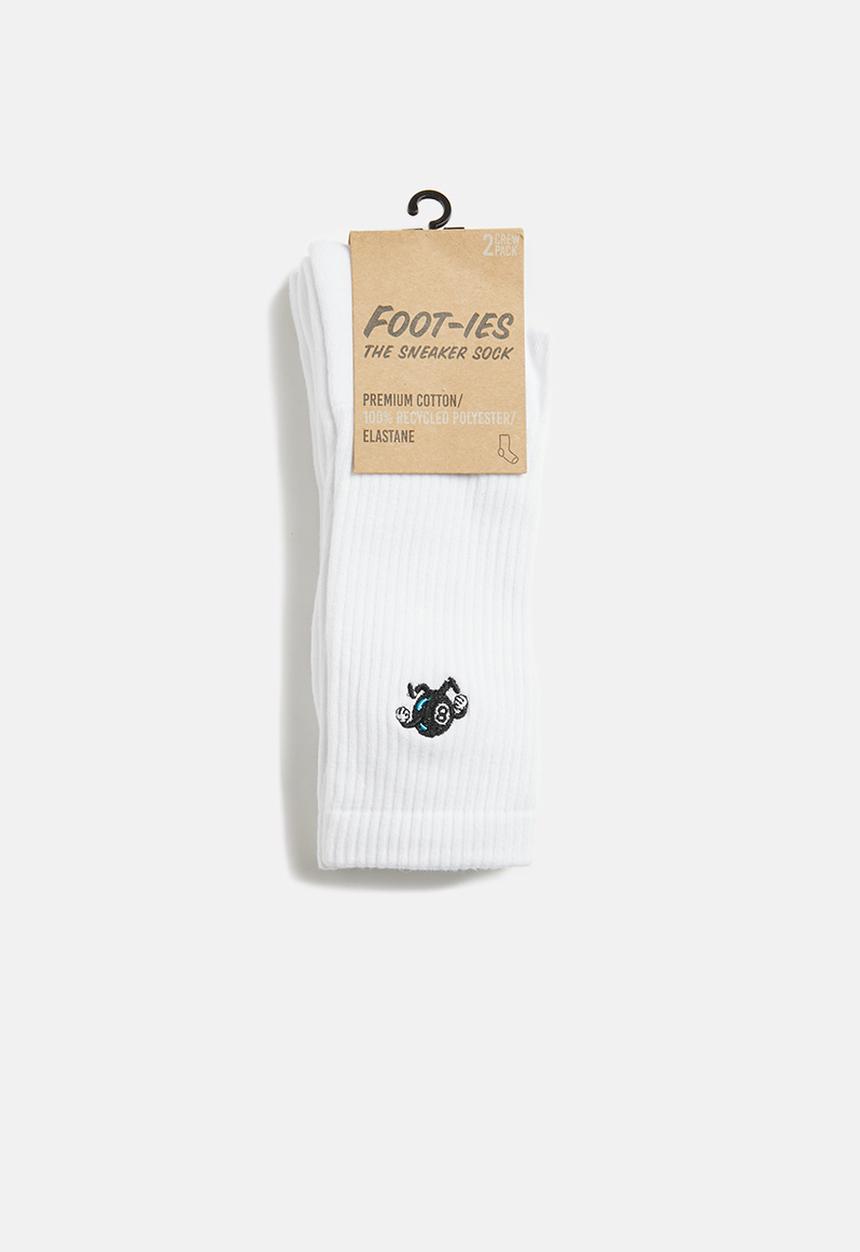 Foot-ies - 8 Ball 2 pack - white 
