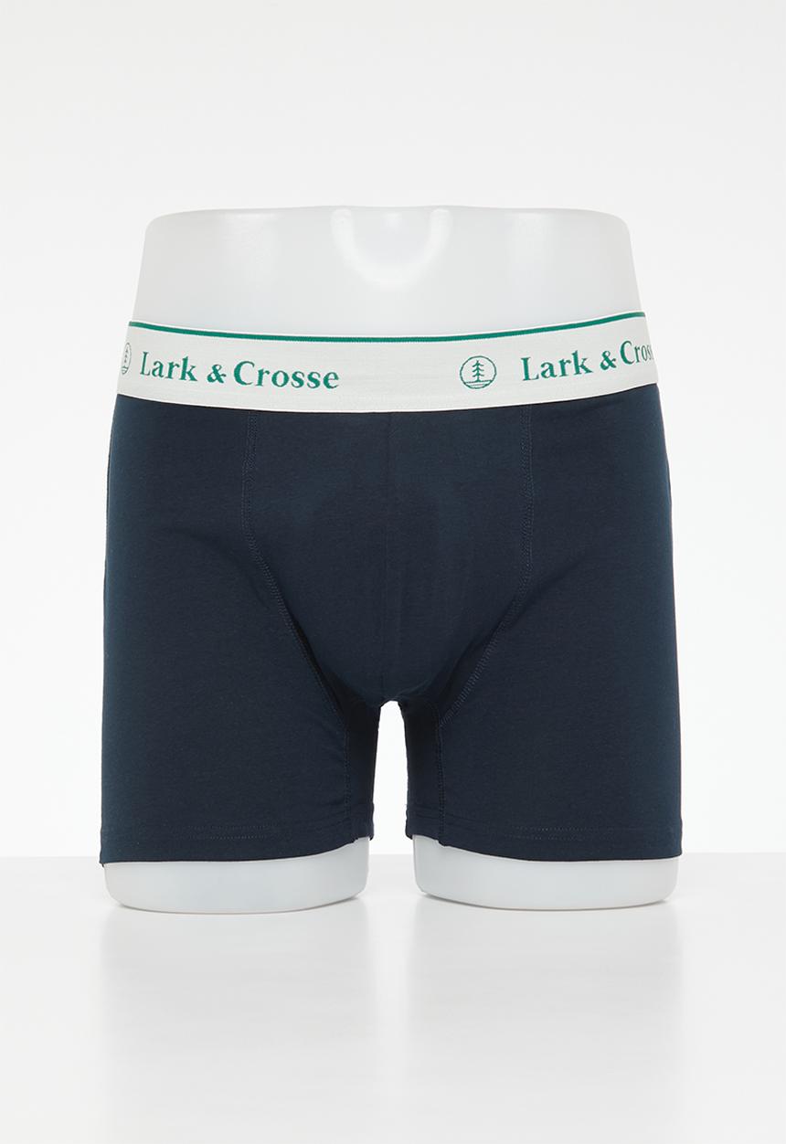 Lark & Crosse - 2 Pack knit boxer brief - grey & navy
