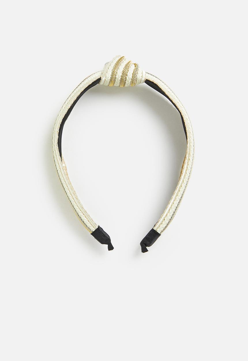 edit - Naomi knotted headband - gold
