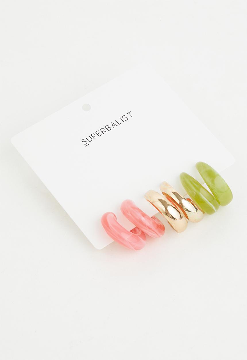 Superbalist - Nova 3 pack earring set - multi