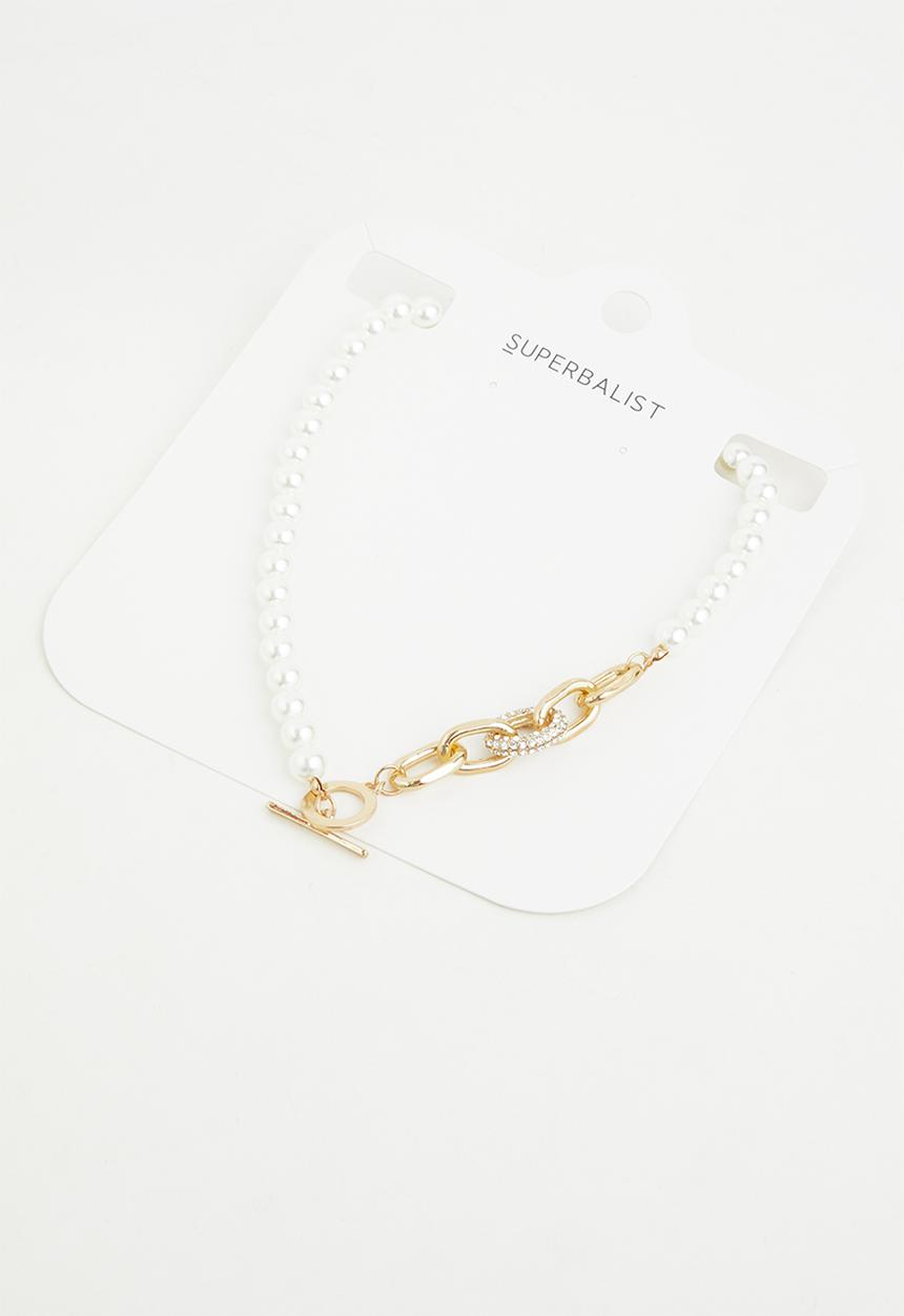 Superbalist - Rae faux pearl necklace - cream