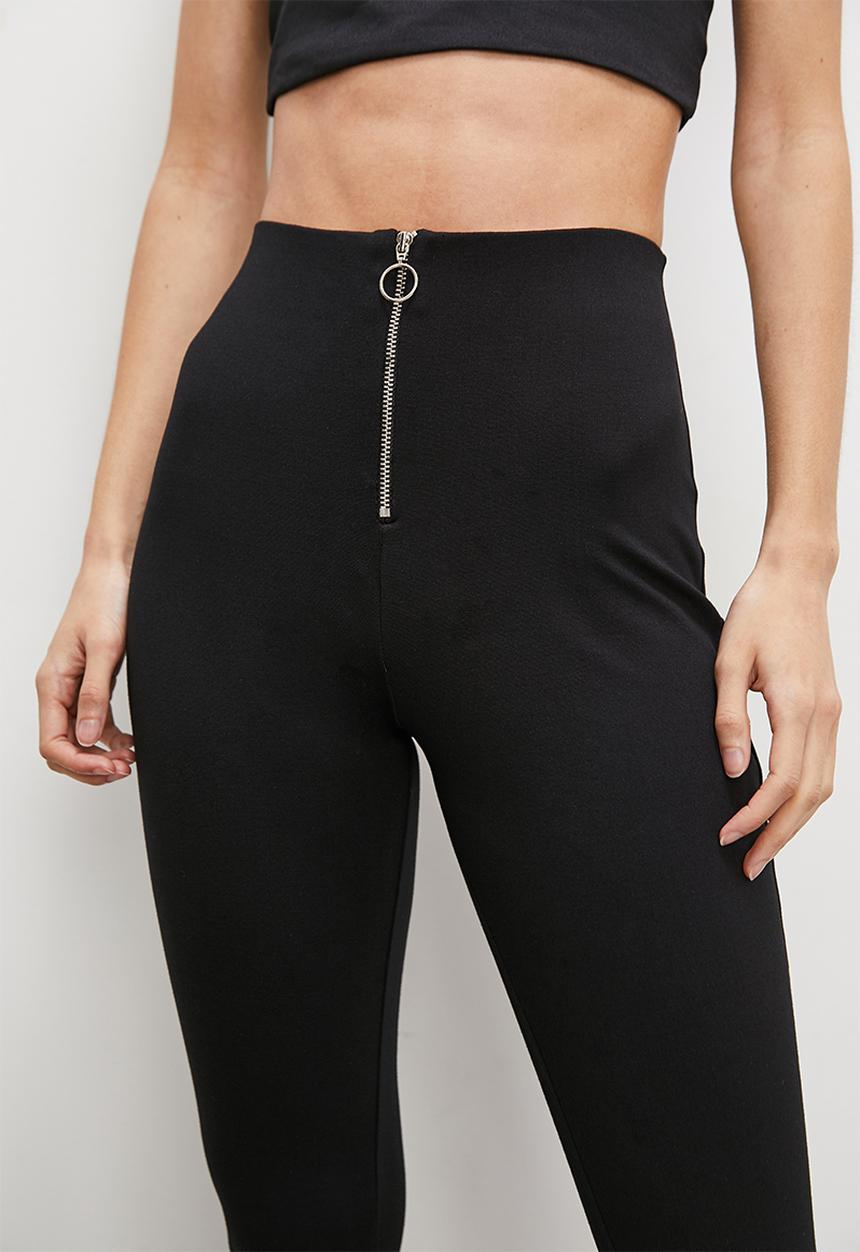 Blake - Zip detail tregging - black