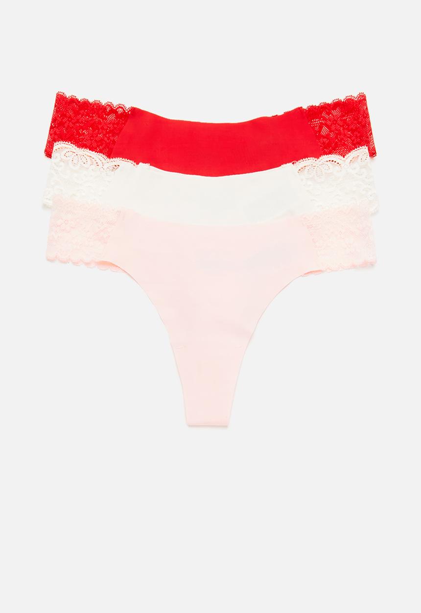 Cotton On - party pants seamless g string 3 pack - multi 