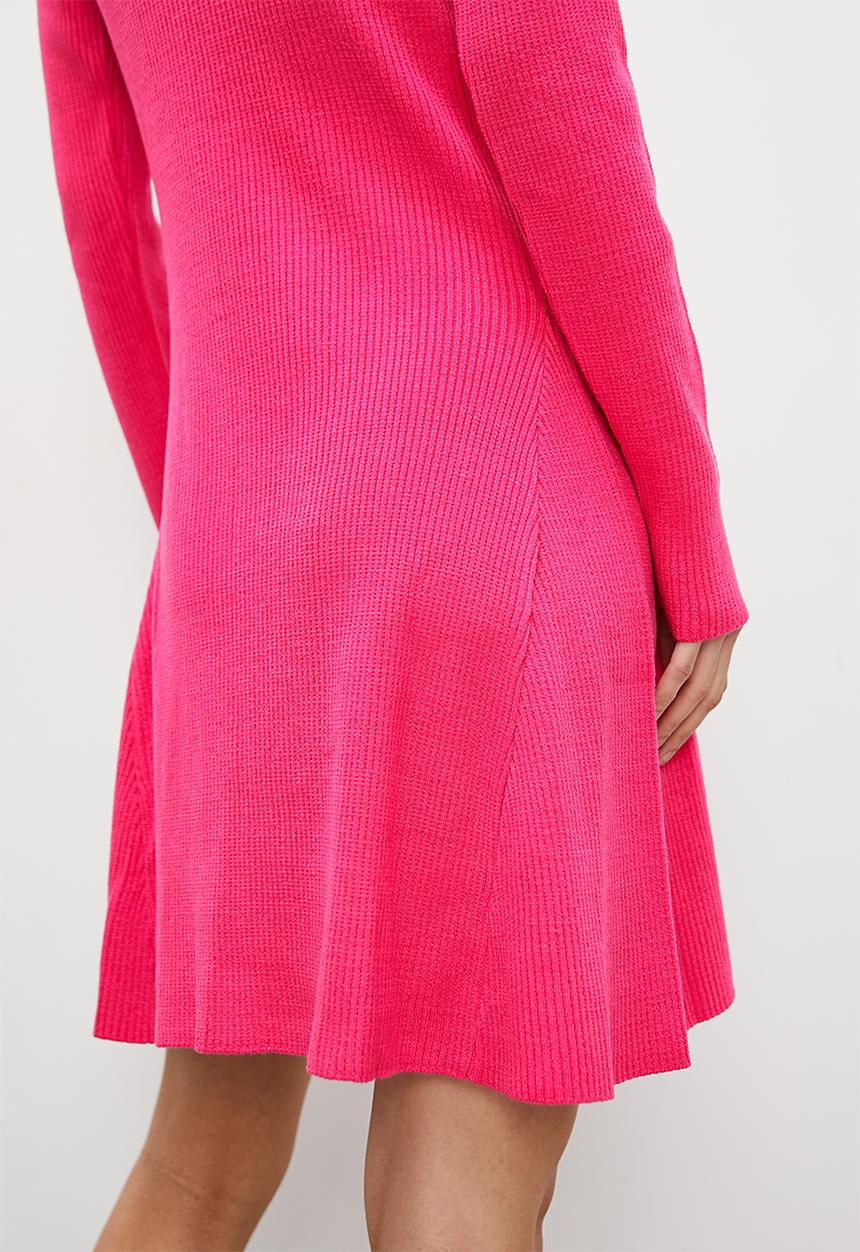 Blake - High neck skater dress - pink