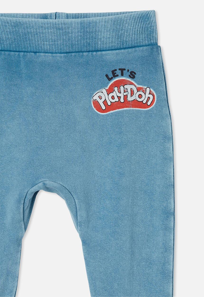 Cotton On - Peta trackpant - lcn has teal storm wash & lets play-doh
