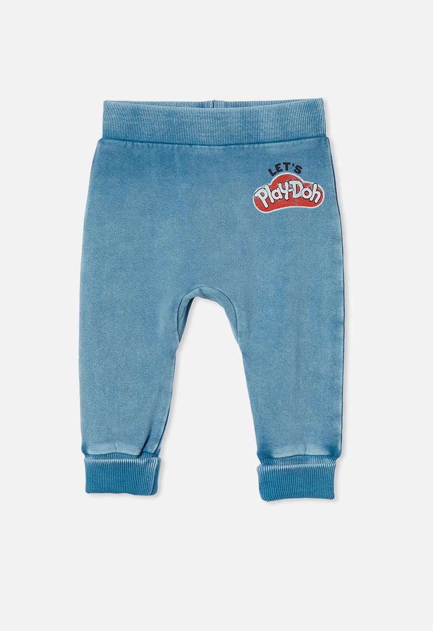 Cotton On - Peta trackpant - lcn has teal storm wash & lets play-doh