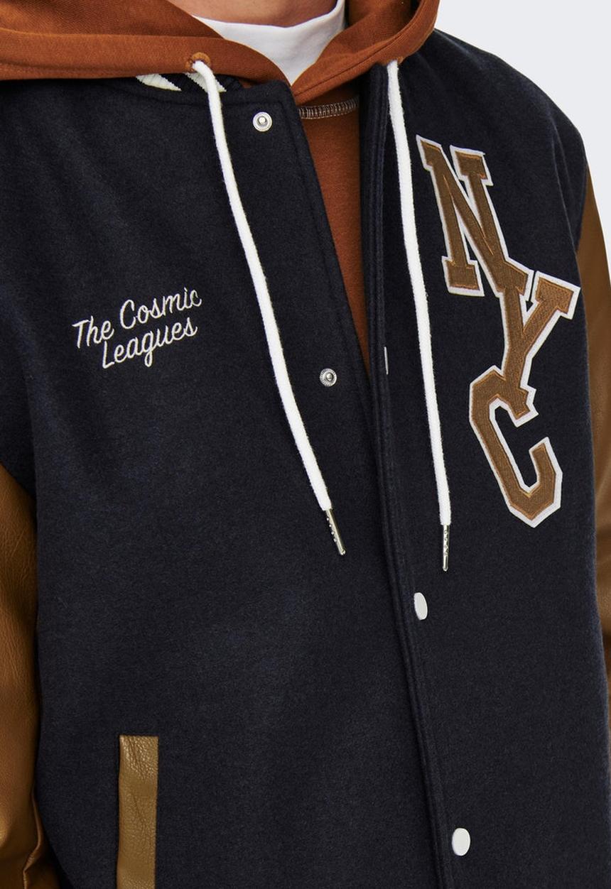 Only & Sons - Onsjay varsity jacket otw - dark navy