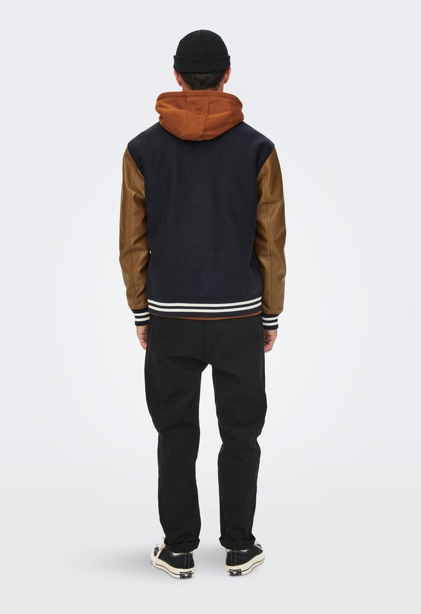 Only & Sons - Onsjay varsity jacket otw - dark navy