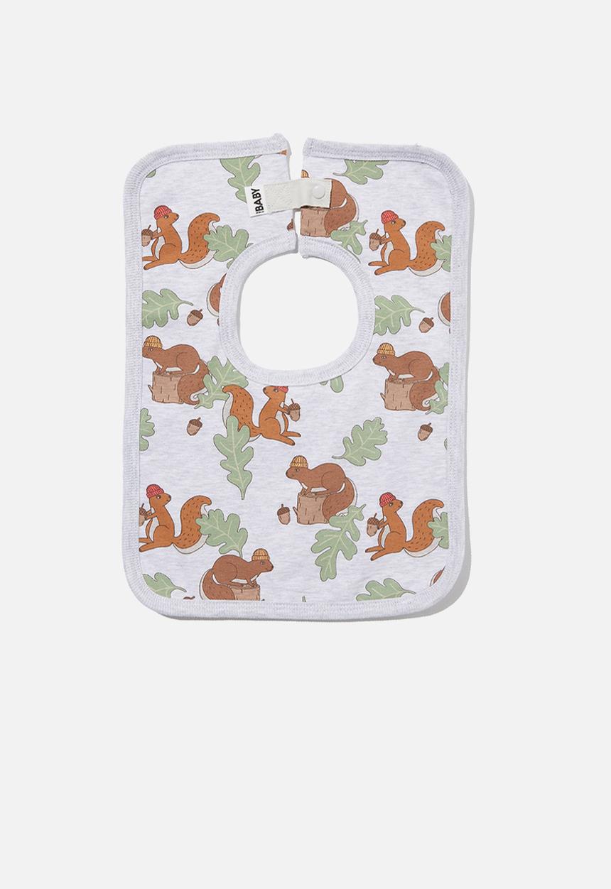 Cotton On - The square bib - cloud marle & squirrels