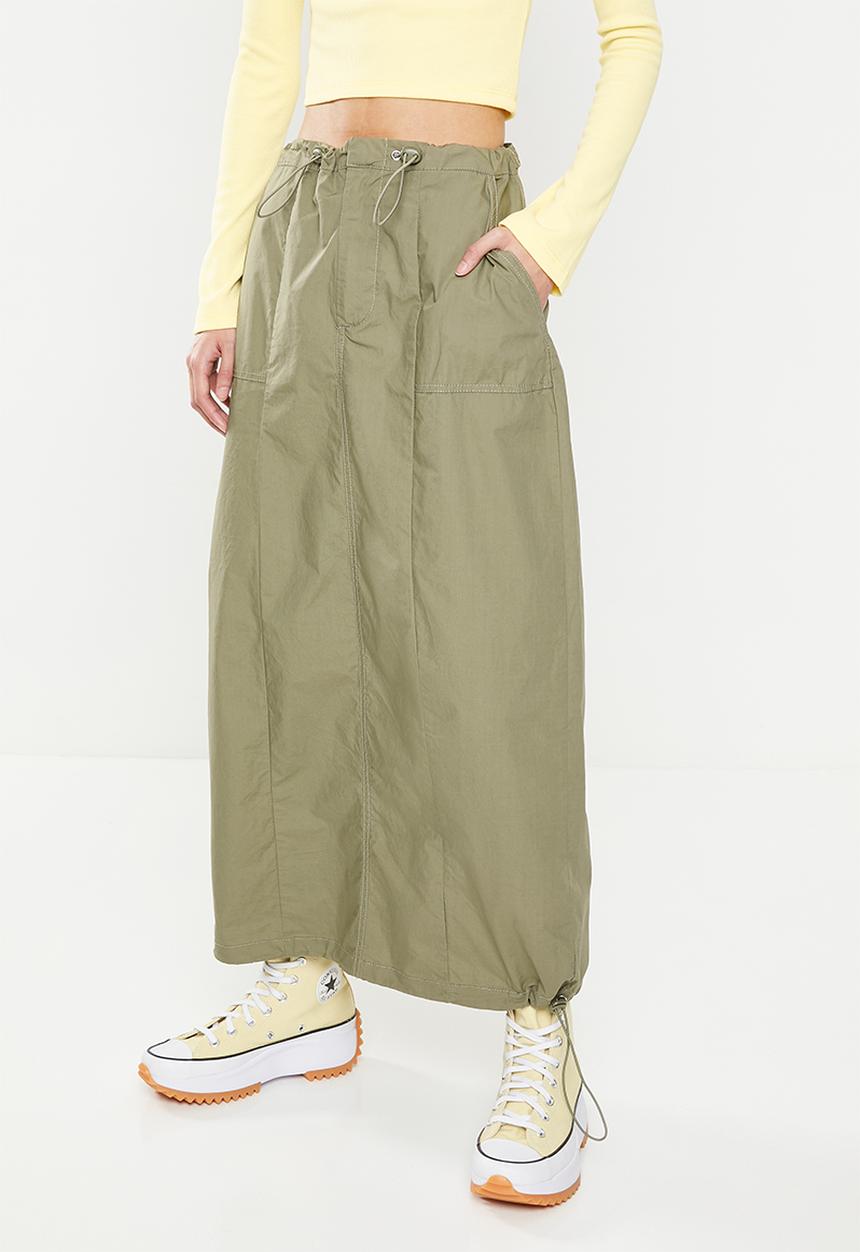 Cotton On - Jordan cargo maxi skirt - khaki