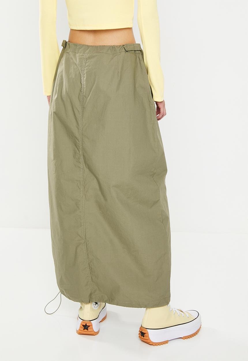 Cotton On - Jordan cargo maxi skirt - khaki