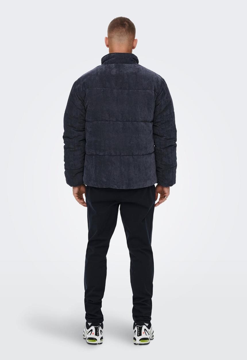 Only & Sons - Onscash corduroy puffer jacket otw - navy